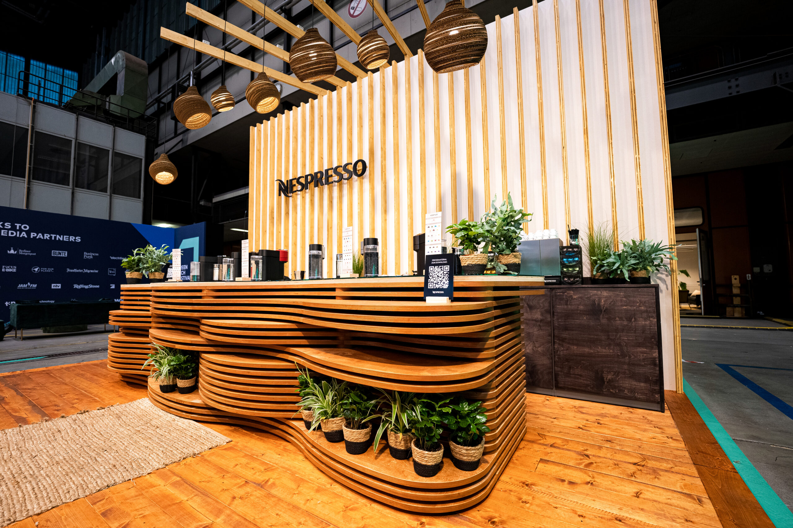 Nespresso Greentech Festival Bar Holz Nachhaltig