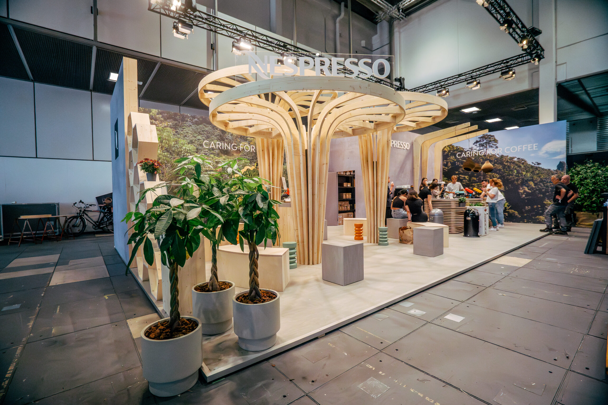 Nespresso Greentech Festival Standbau Deko Details